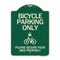 Signmission Bicycle Parking Please Secure Your Bike Properly Heavy-Gauge Aluminum Sign, 24" x 18", G-1824-24317 A-DES-G-1824-24317 - alternate 1